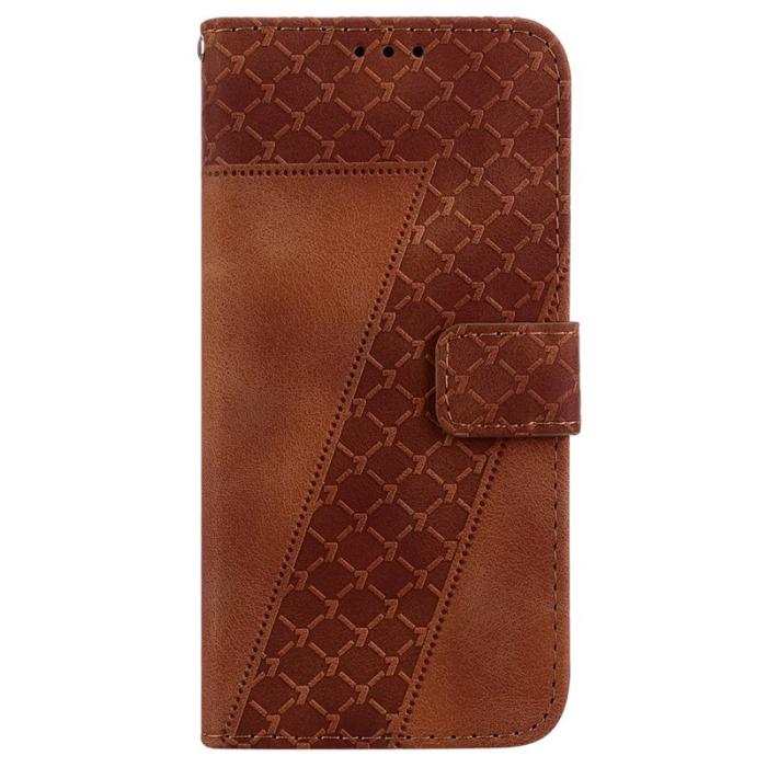 OEM - Samsung Galaxy S26/S26 Pro Ställskal 7-formad Mönster KonstLäder - Brun