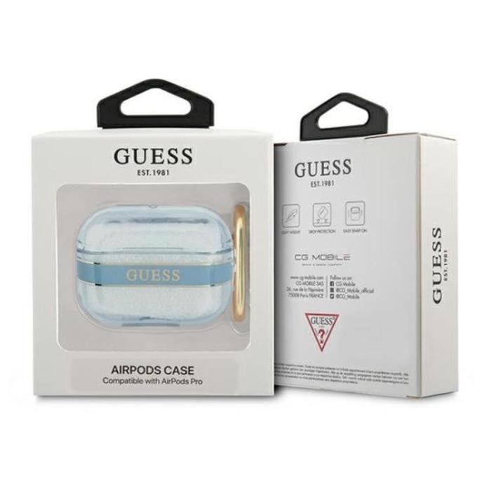 Guess - Guess AirPods Pro Skal Strap Collection - Blå