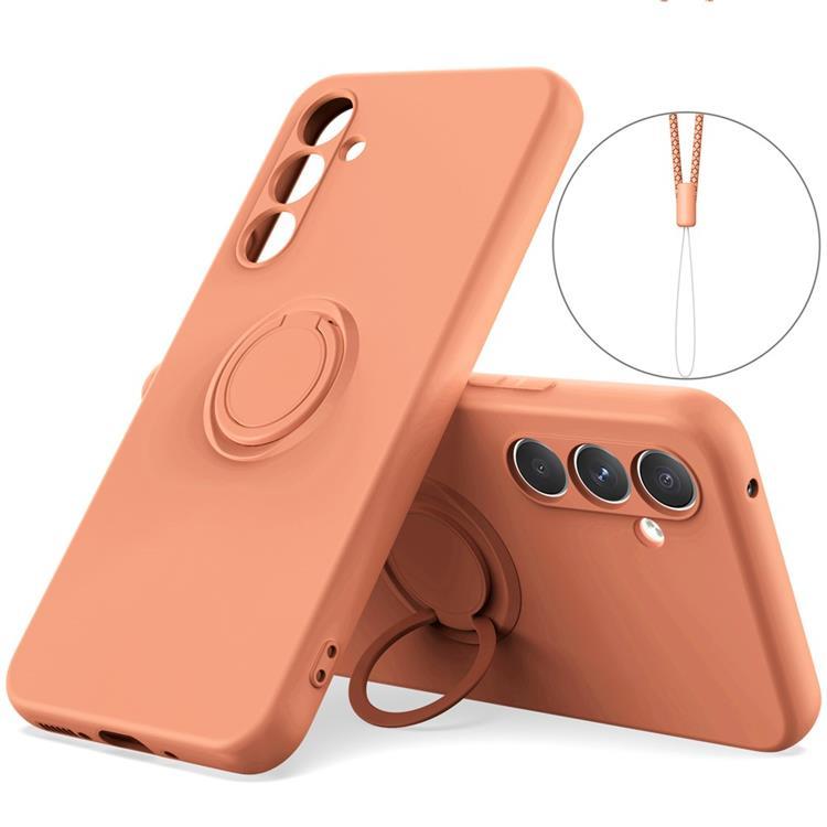 Mobilskal till Galaxy A37 5G Ring Kickstand med Rem (Orange) | 2353 | AlltMobil