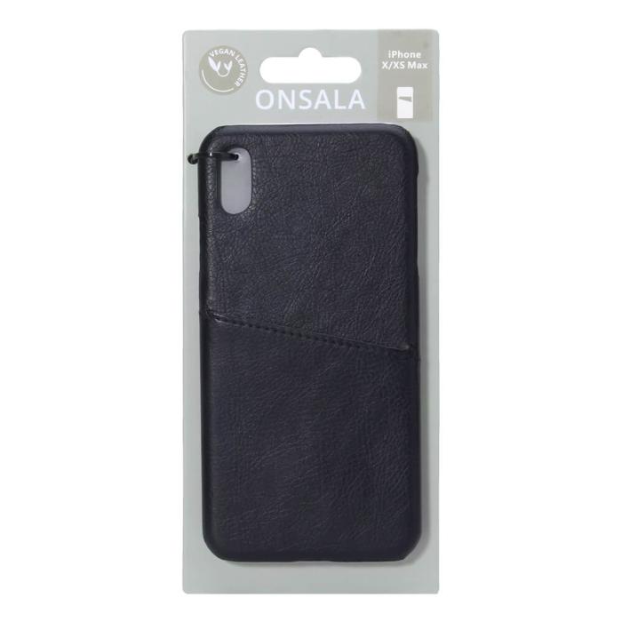 Onsala - ONSALA Mobilskal Svart med Kortfack iPhone X/XS Max