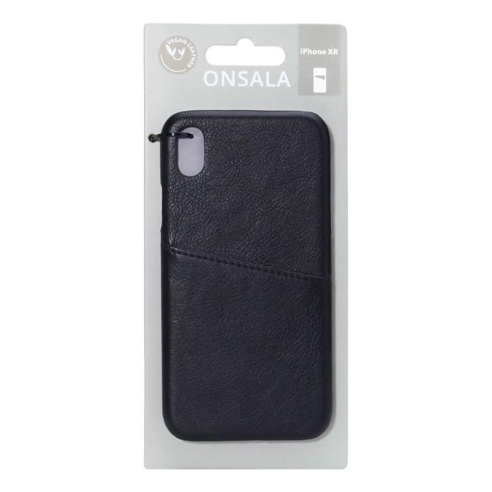 Onsala - ONSALA Mobilskal Svart med Kortfack iPhone XR