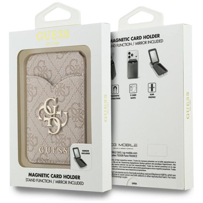 Guess - Guess MagSafe Korthållare Stativ med Spegel 4G - Rosa