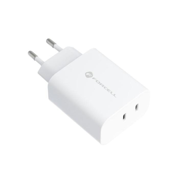 Forcell - Forcell Väggladdare med USB-C Socket 3A 45W PD and QC 4.0