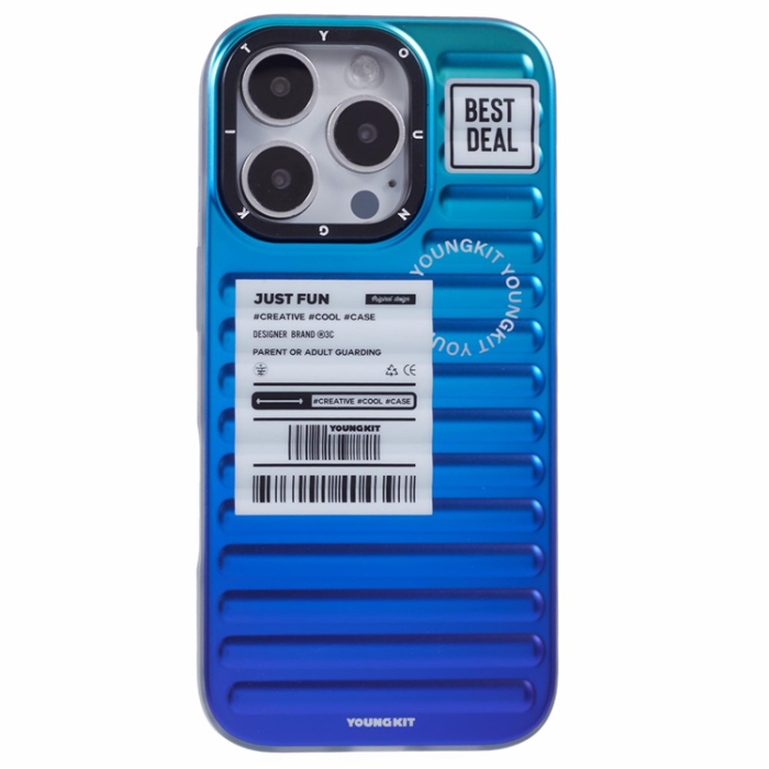 YOUNGKIT - YOUNGKIT iPhone 16 Pro Max Mobilskal Suitcase Style - Flerfärgad