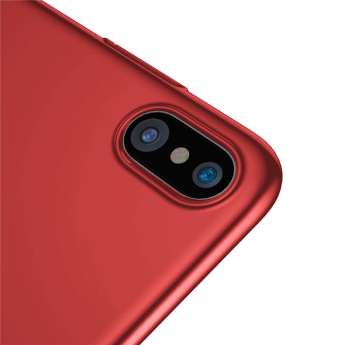 BASEUS - Baseus tunna skal för iPhone XS / X - Röd