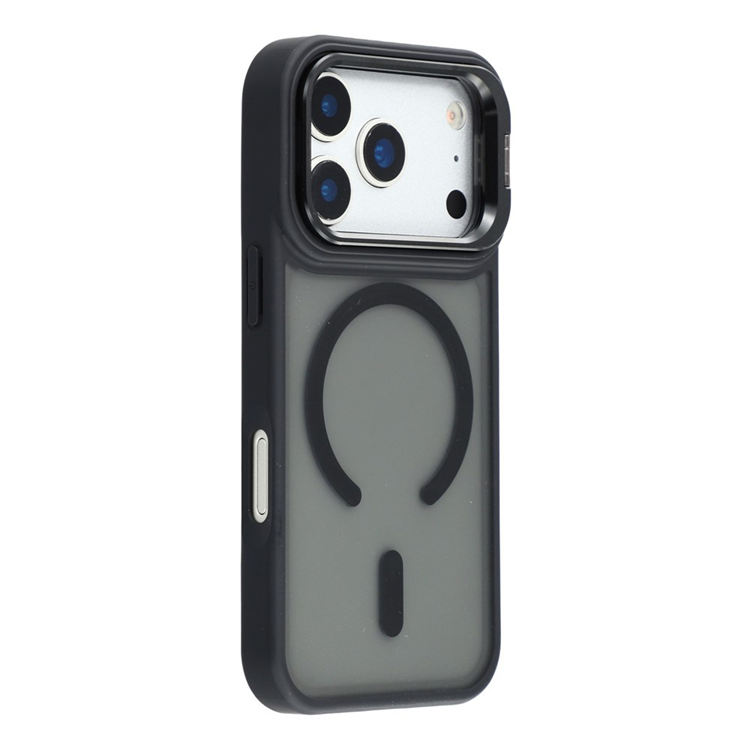 iPhone 17 Pro Max Mobilskal MagSafe Lins Kickstand - Svart | 2353 | AlltMobil