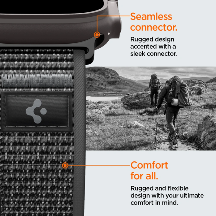 Spigen - Spigen Armband För Apple Watch (44/45/46/49mm) Athlet Air 2 - Svart