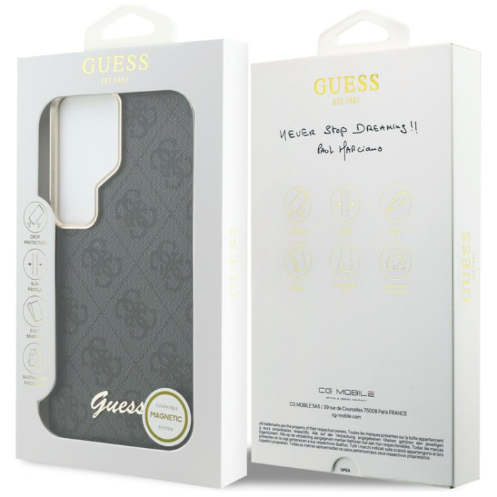 Guess - Guess Mobilskal För Galaxy S26 Ultra MagSafe 4G Script - Svart