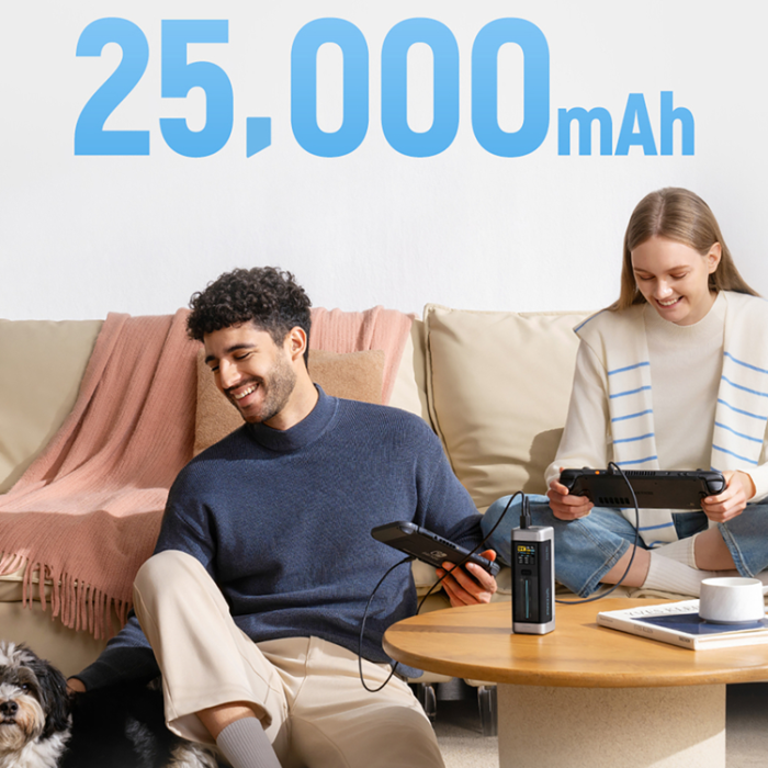 Cuktech - Cuktech Powerbank 25000 mAh 210W 2xUSB-C 1xUSB-A - Svart