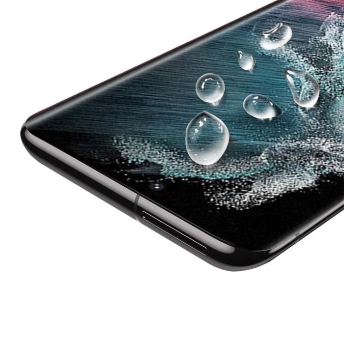 Mocolo - Mocolo Galaxy S23 Ultra Härdat Glas Skärmskydd UV - Svart