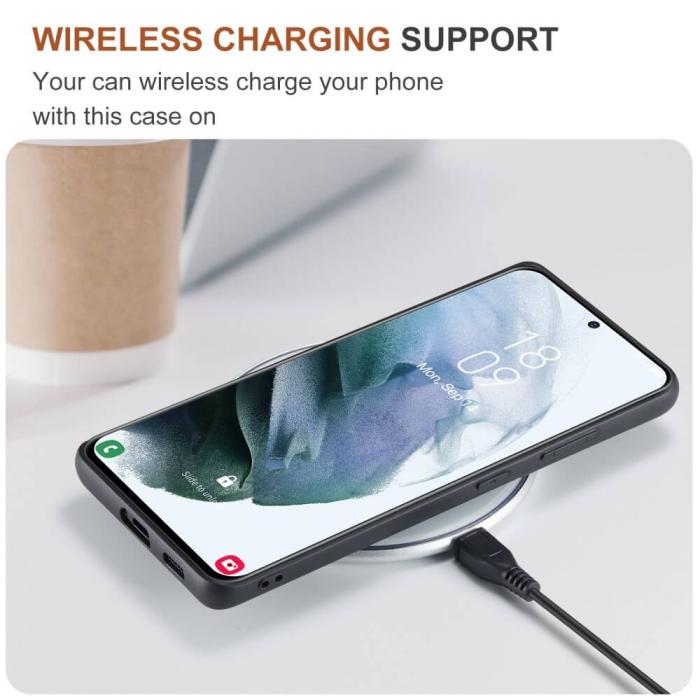 DG.MING - Samsung Galaxy S21 Ultra Skal DG.MING M1 Magnetic Tri-fold Wallet Med Kickstand