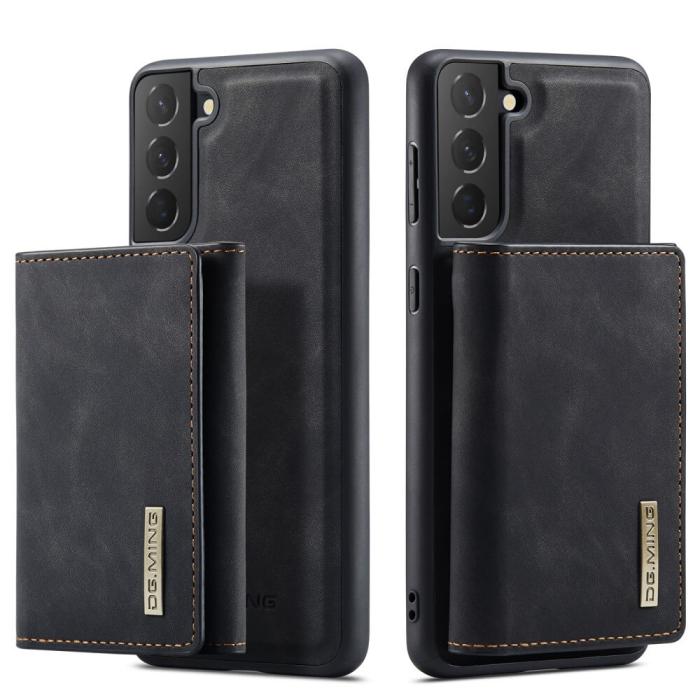 DG.MING - Samsung Galaxy S21 Skal DG.MING M1 Magnetic Tri-fold Wallet Med Kickstand