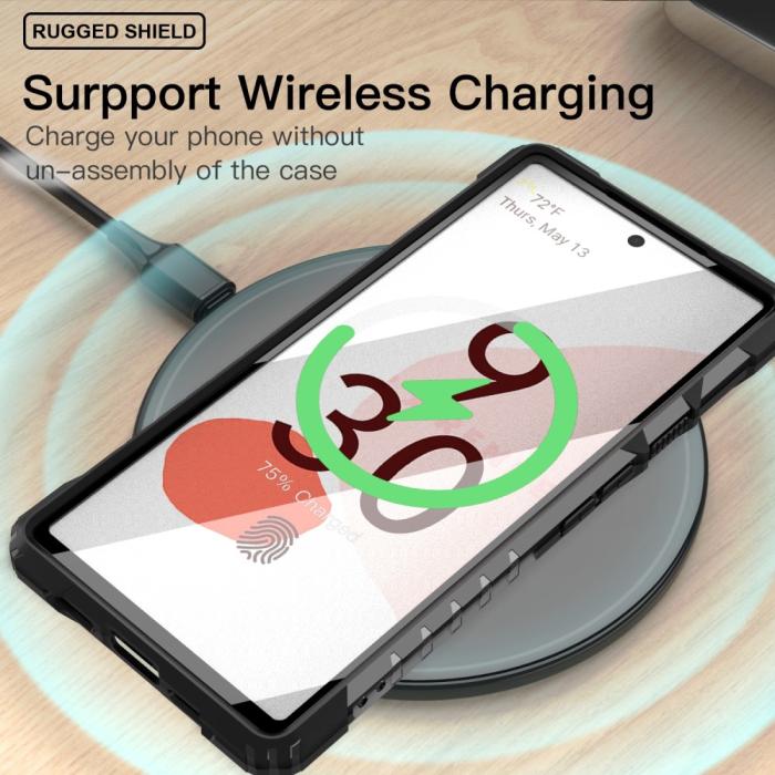 A-One Brand - Kickstand Shockproof Ring Holder Skal Google Pixel 6 - Svart