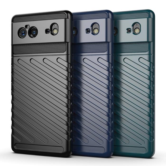 OEM - Thunder Twill Texture Skal Google Pixel 6 - Blå