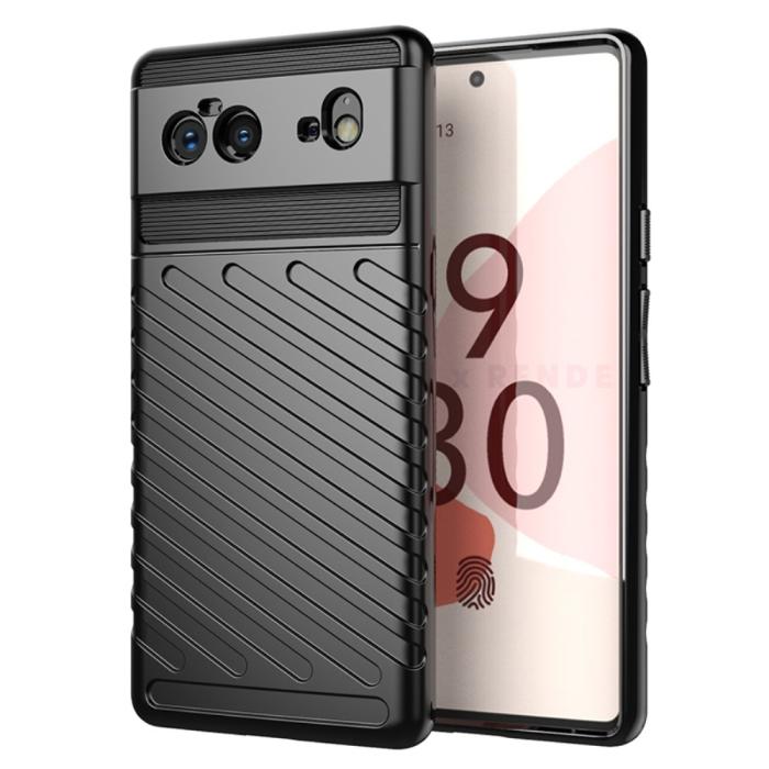 OEM - Thunder Twill Texture Skal Google Pixel 6 - Svart