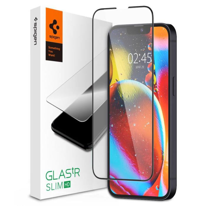Spigen - Spigen FC iPhone 14/13/13 Pro Härdat Glas Skärmskydd - Svart