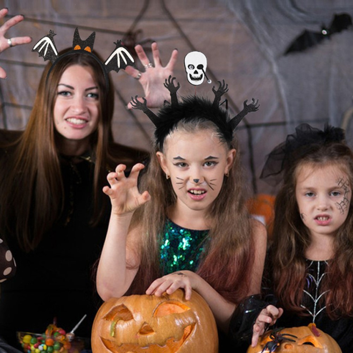 OEM - Halloween Hårband Pumpa Spindel Skelett - Spindel+Katt