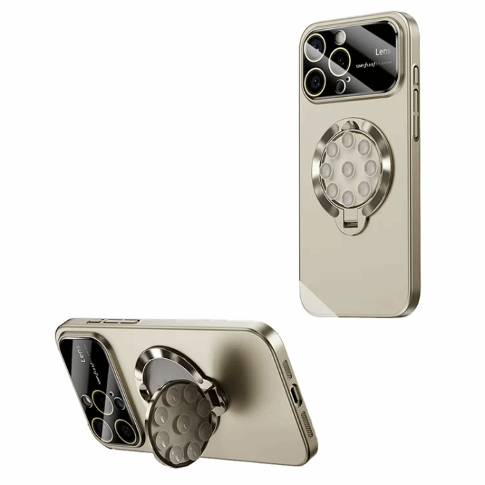 OEM - iPhone 15 Pro Mobilskal Magsafe Sugkopphållare Kickstand - Titan