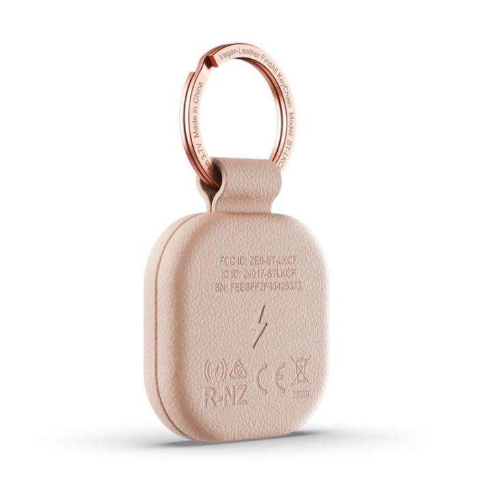Satechi - Satechi Findall Nyckelring i vegansk läder med Find My - Desert Rose