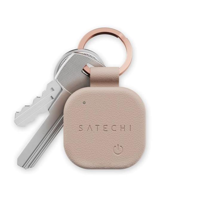 Satechi - Satechi Findall Nyckelring i vegansk läder med Find My - Desert Rose