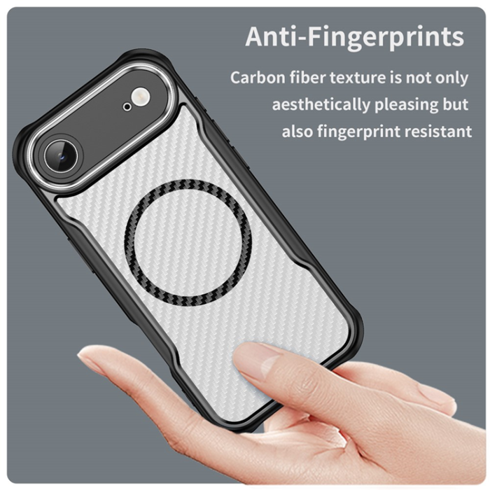 A-One Brand - iPhone 17 Air Mobilskal MagSafe Carbon Fiber - Svart