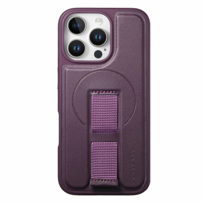 CASENEO - CASENEO iPhone 16 Pro Max Mobilskal MagSafe med Handrem - Lila