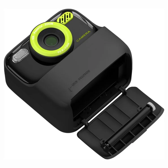 OEM - Barn Digitalkamera HD 1080P Med Skrivare P79 - Svart/Grön