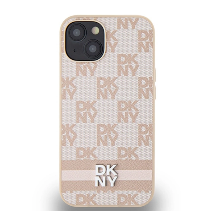 DKNY - DKNY iPhone 15/14/13 Mobilskal Läder Checkered Mono Pattern