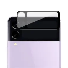 OEM - IMAK Kameralinsskydd i H&auml;rdat Glas Samsung Z Flip 3 - Svart