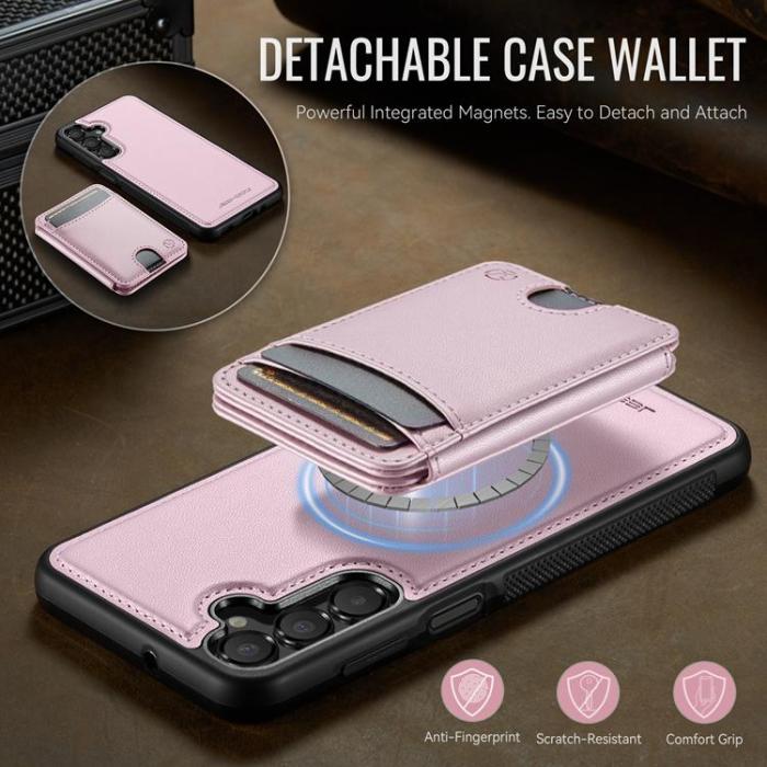 OEM - JEEHOOD Samsung Galaxy A16 4G/5G Mobilskal Konstläder - Rosa