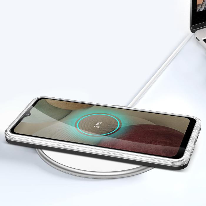 OEM - Galaxy A22 4G Skal Clear 3in1 - Svart
