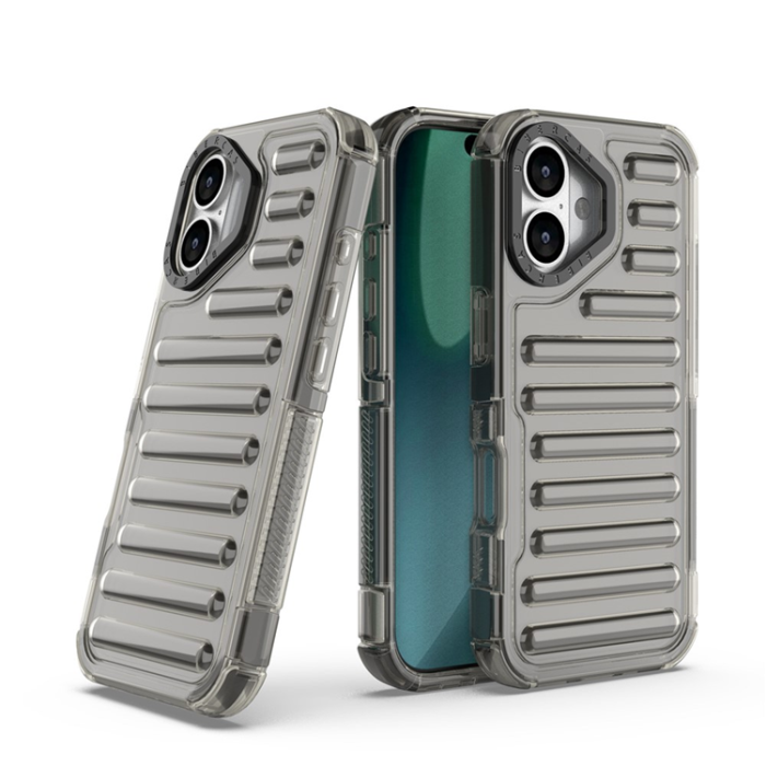 A-One Brand - iPhone 17 Mobilskal Stripe Design Detachable - Grå