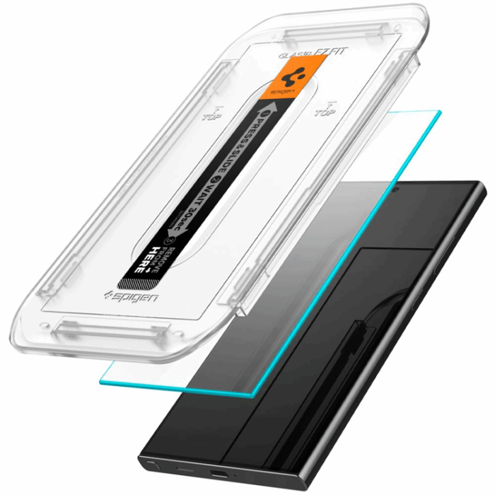 Spigen - [2-Pack] Spigen Galaxy S24 Ultra Härdat glas Skärmskydd EZ-Fit