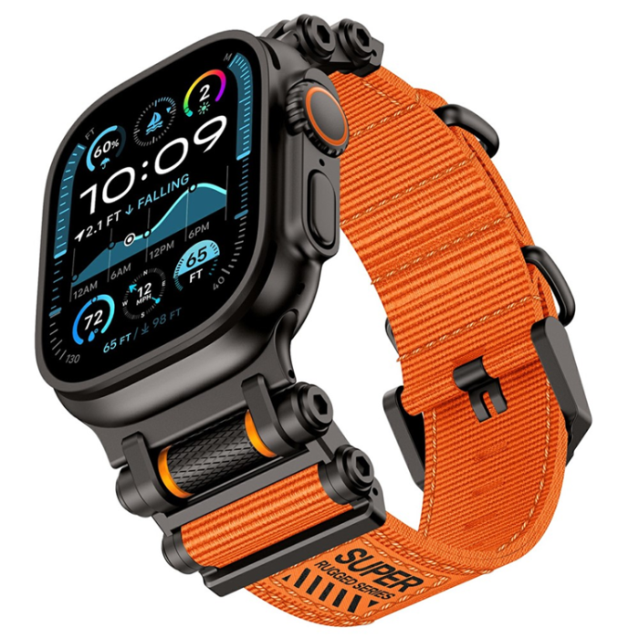 A-One Brand - Apple Watch 42/44/45/46/49mm Armband Nylon - Orange