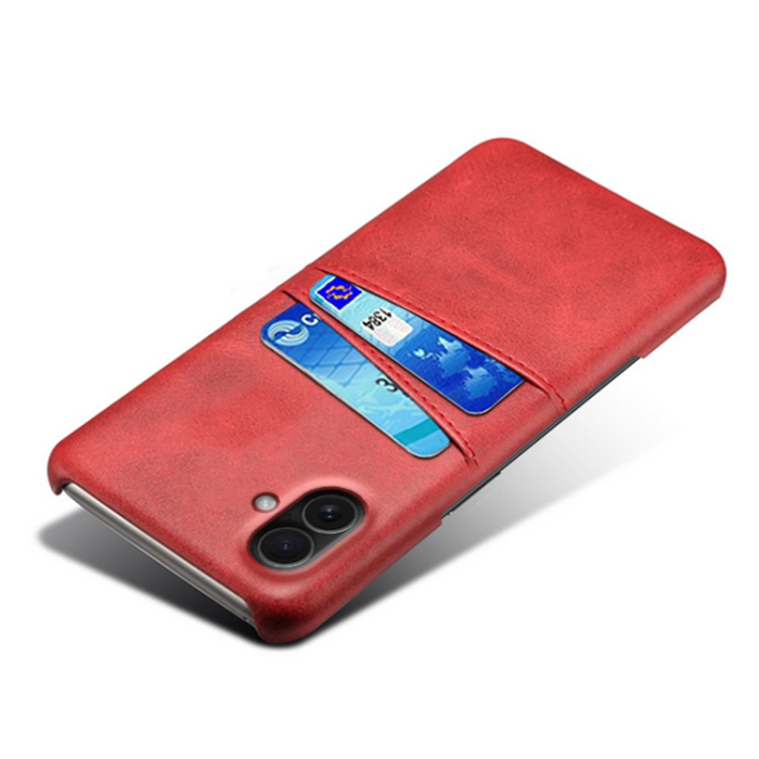 A-One Brand - iPhone 17 Mobilskal Korthållare Dual - Röd