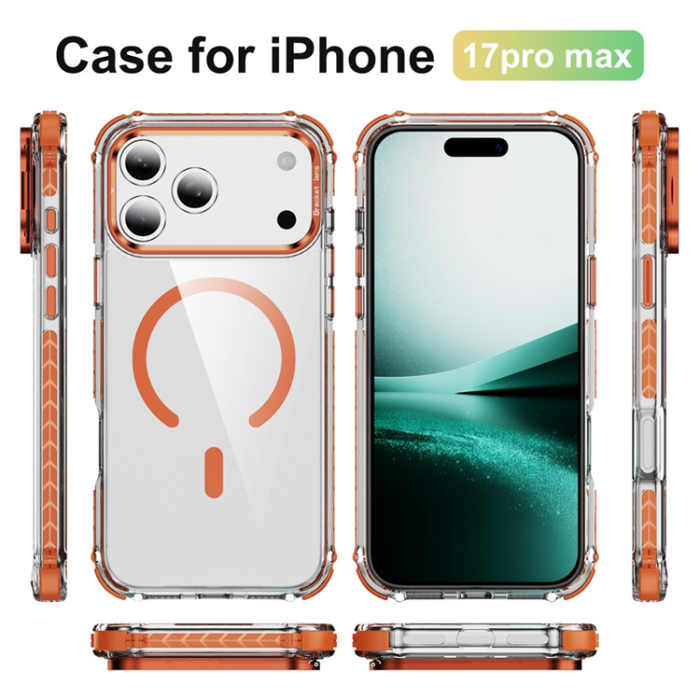 A-One Brand - iPhone 17 Pro Max Mobilskal MagSafe Kickstand - Orange