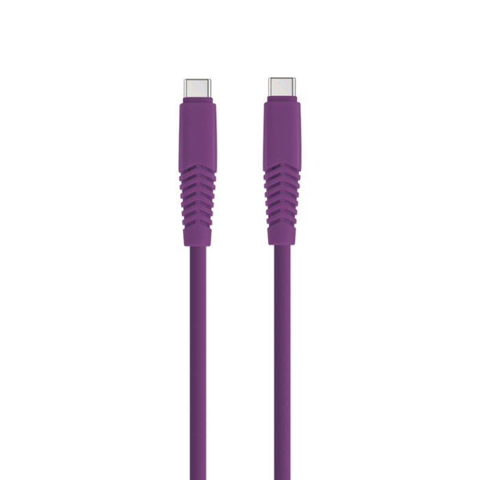 Setty - Setty USB-C Till USB-C Kabel 1.5 m 2.1A KSC-C-1.5219 - Lila