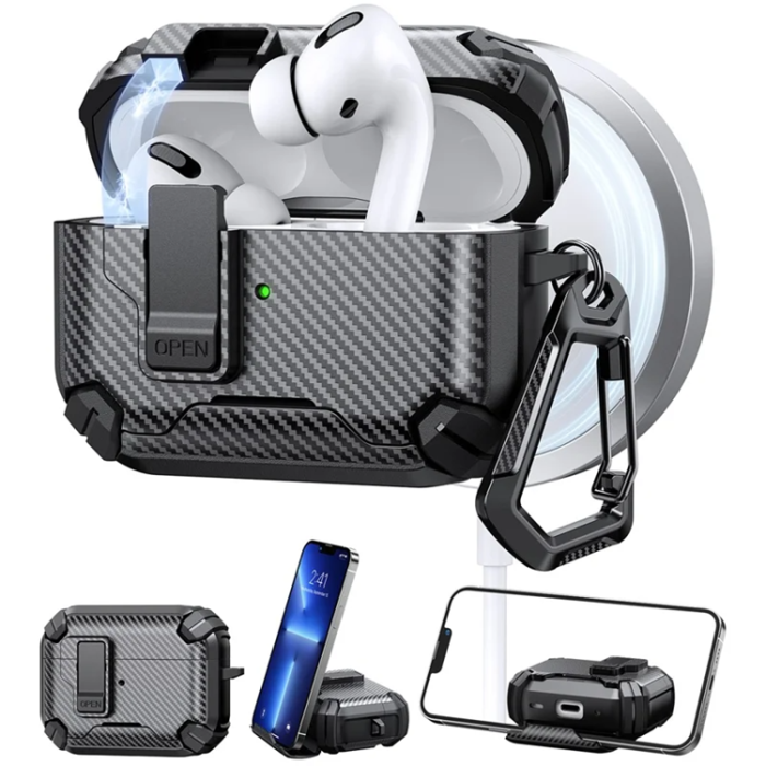 A-One Brand - AirPods Pro Skal Magsafe Carbon Fiber - Gul
