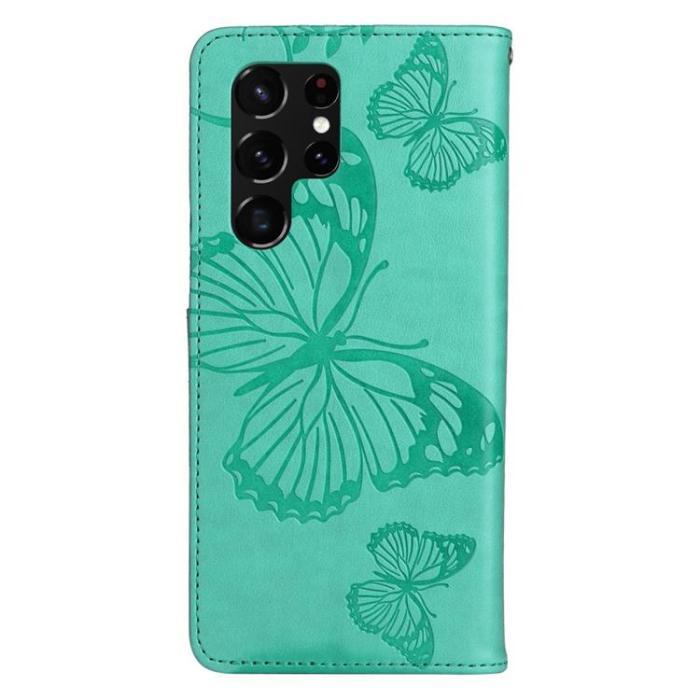 OEM - Butterfly Imprinted Fodral Galaxy S22 Plus - Grön