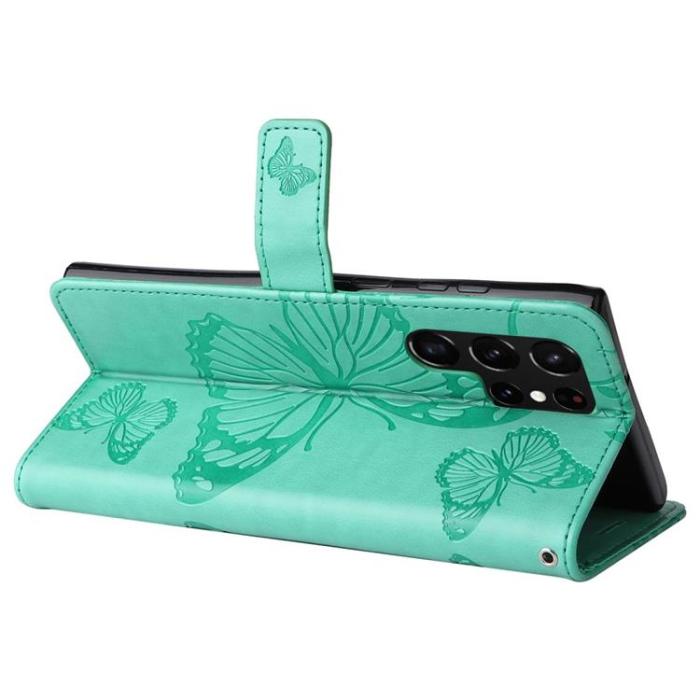 OEM - Butterfly Imprinted Fodral Galaxy S22 Plus - Grön