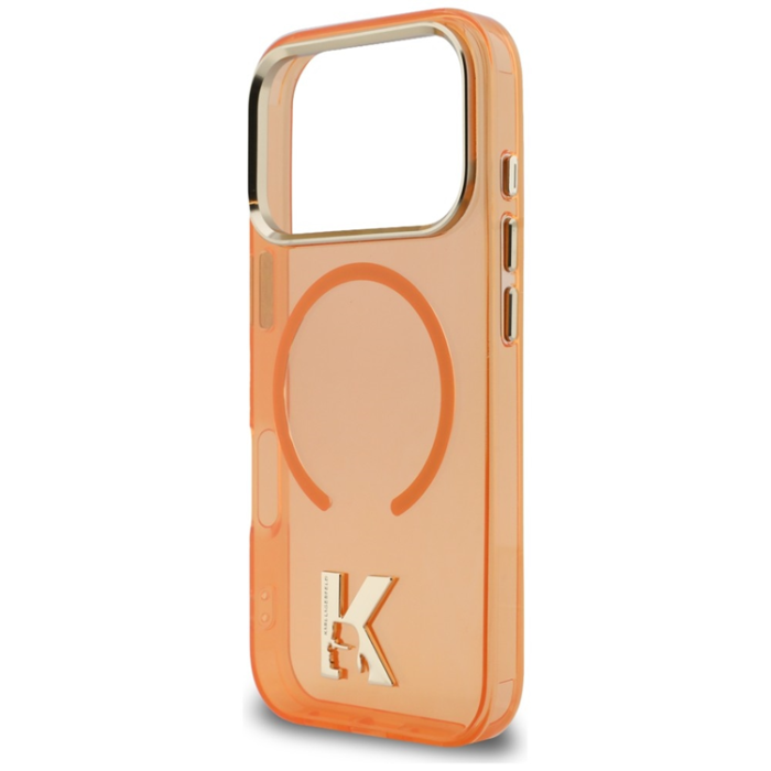 KARL LAGERFELD - Karl Lagerfeld iPhone 17 Pro Max Mobilskal Magsafe IML K Head Logo - Orange