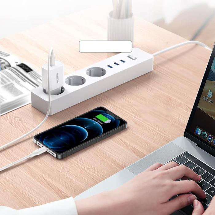 UTGATT1 - Choetech Väggladdare Typ-C 20W Lightning Kabel 1.2m - Vit