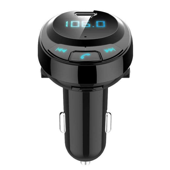 OEM - BT09 Bluetooth-kompatibel multifunktionell Billaddare med FM-sändare