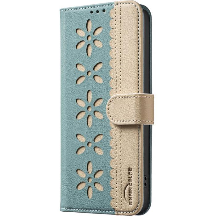 BINFEN COLOR - BINFEN Samsung Galaxy A57 Plånboksfodral Konstläder RFID Skydd - Grön