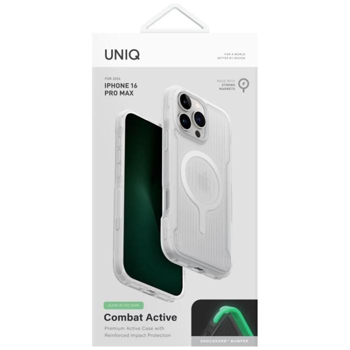UNIQ - UNIQ iPhone 16 Pro Max Mobilskal MagSafe Combat Active - Vit