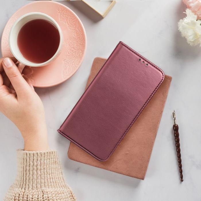 OEM - Xiaomi Redmi A1 Plånboksfodral Smart Magneto - Bourgogne