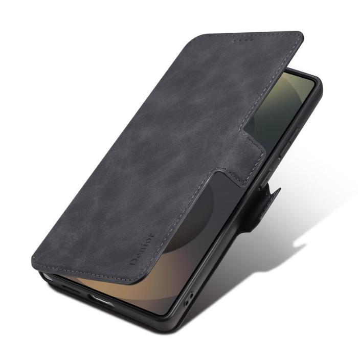 DENIOR - DENIOR B06 Samsung Galaxy S25 Ultra Plånboksfodral Konstläder + TPU Svart