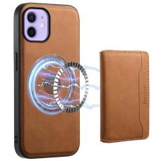 DENIOR - DENIOR D13 iPhone 12 / 12 Pro Fodral Vintage KonstL&auml;der Brun
