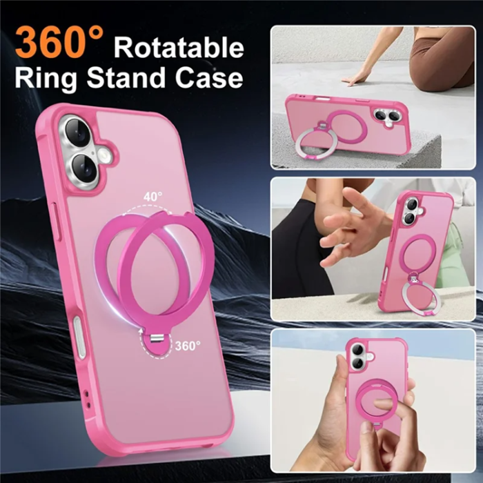 A-One Brand - iPhone 17 Mobilskal MagSafe Kickstand TPU + PC - Rose