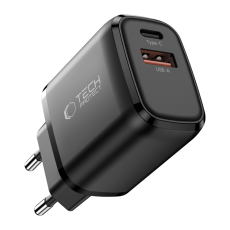 Tech-Protect - Tech-Protect 2-Port Snabbladdare PD 65W/QC3.0 NCA65W-GAN - Svart